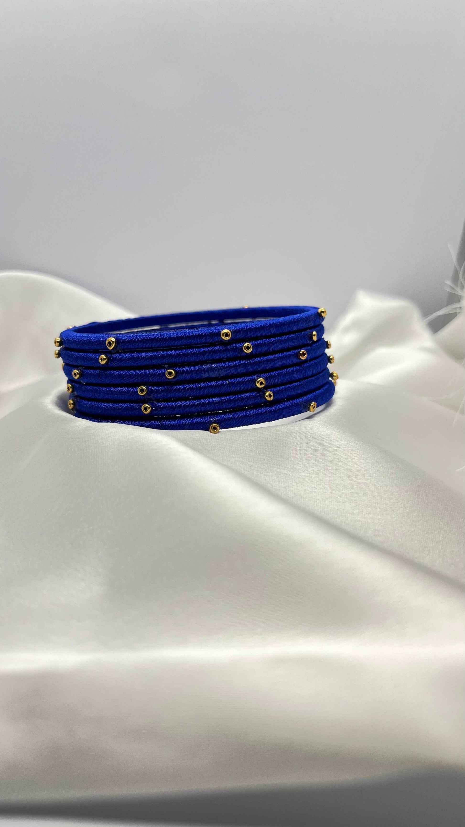 Dark blue sugar beads Bangles - MATSYA BOUTIQUE