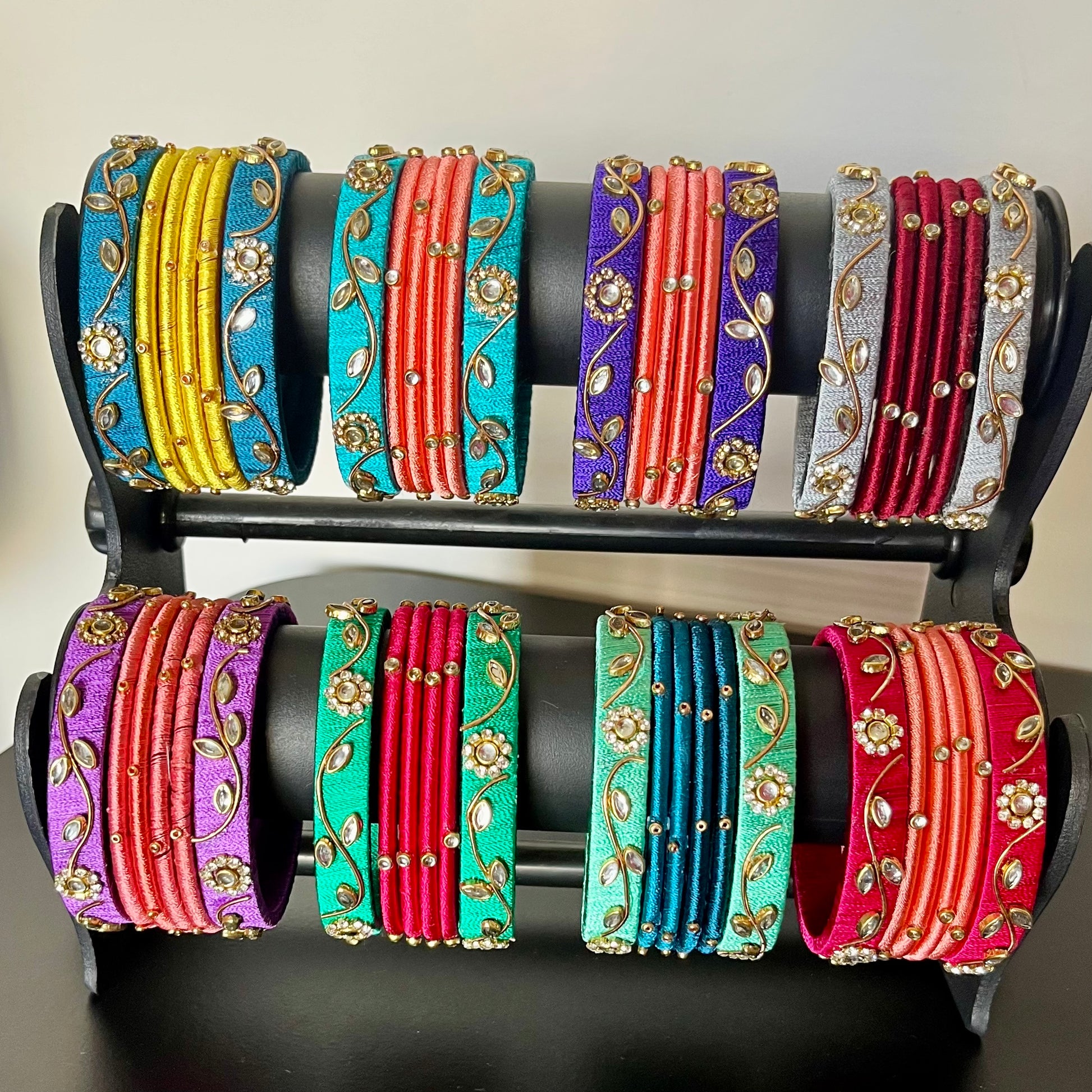 handmade bangles, silk thread bangles, colorful bangles, traditional bangles, ethnic bangles, Indian bangles, bridal bangles, festive bangles, designer bangles, women accessories, wedding bangles, bangle set for women, bangles online India, stylish bangles, fancy bangles, handcrafted bangles, bangle set, bangles for gifting, bangles for festivals, vibrant bangles