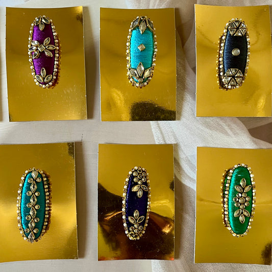 handmade saree pins
kundan saree brooch
threaded saree pins
silk thread accessories
decorative saree pins
ethnic saree accessories
traditional saree brooch
festive saree pin
wedding saree pin
indian ethnic accessories