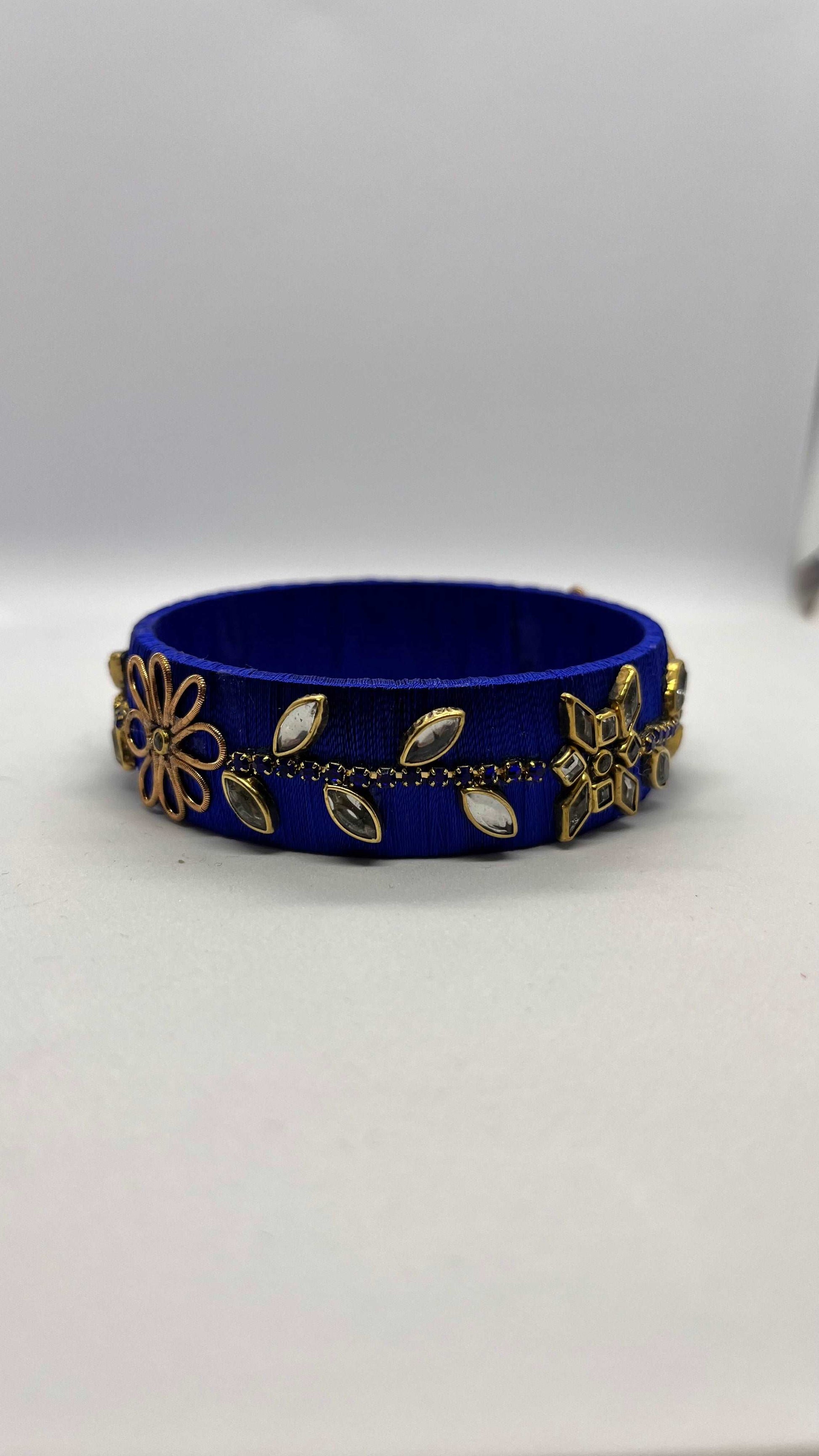 Blue Gold Kada Bangle - MATSYA BOUTIQUE