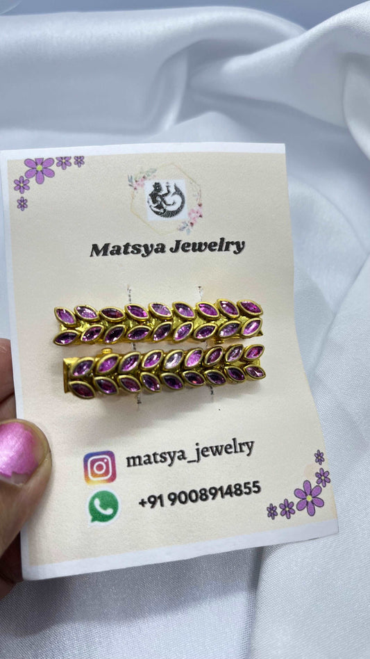 Light pink alligator clip - MATSYA BOUTIQUE