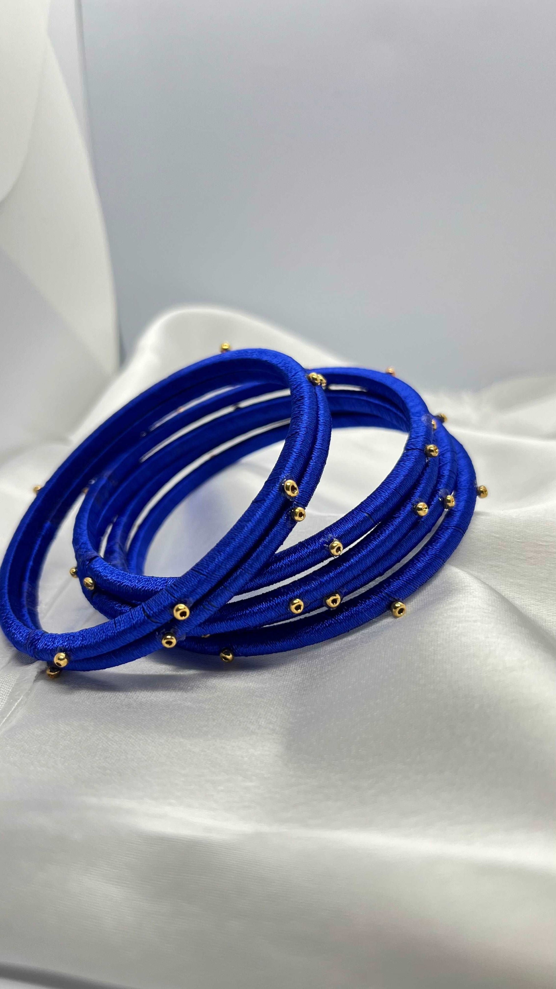 Dark blue sugar beads Bangles - MATSYA BOUTIQUE