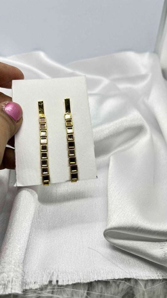 Gold square hair pin - MATSYA BOUTIQUE