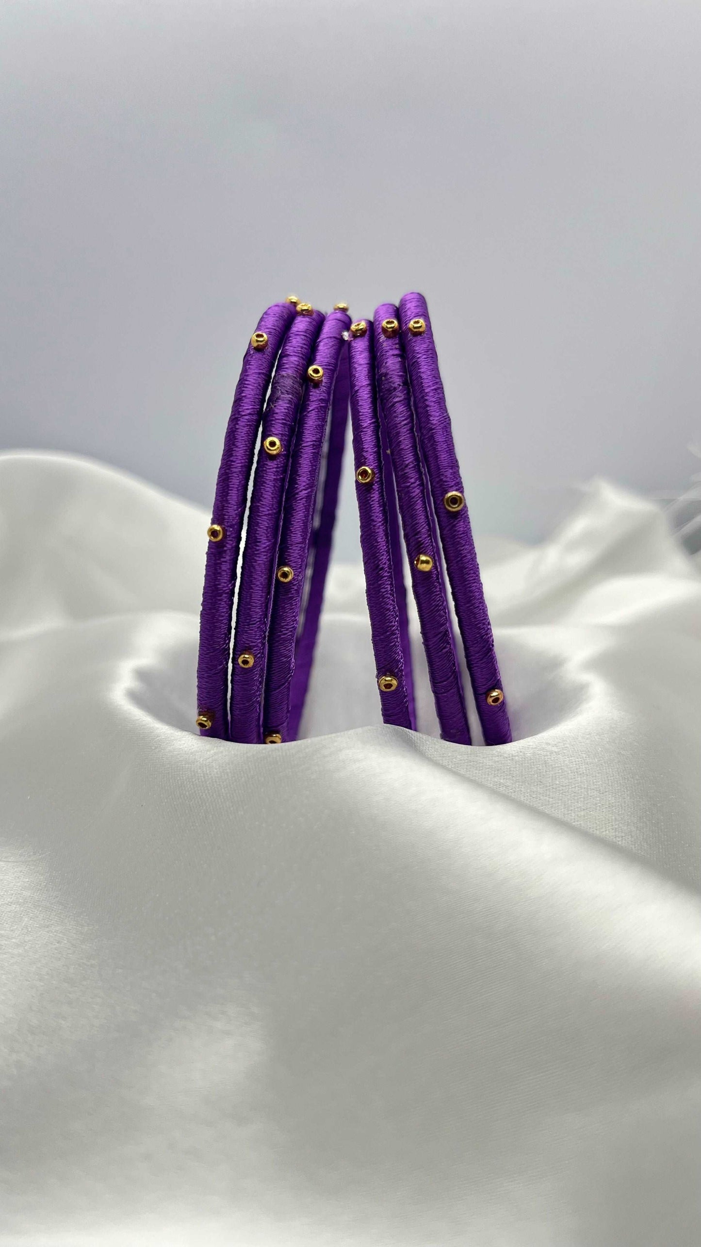Purple sugar bead bangles - MATSYA BOUTIQUE