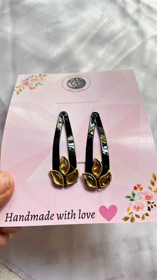 Gold leaf tic-taç clip - MATSYA BOUTIQUE