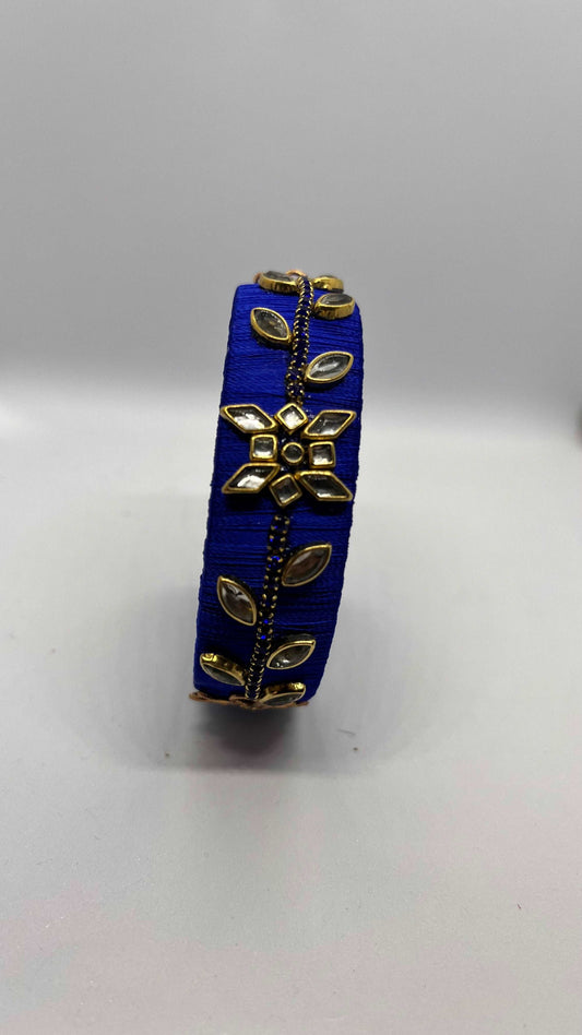 Blue Gold Kada Bangle - MATSYA BOUTIQUE