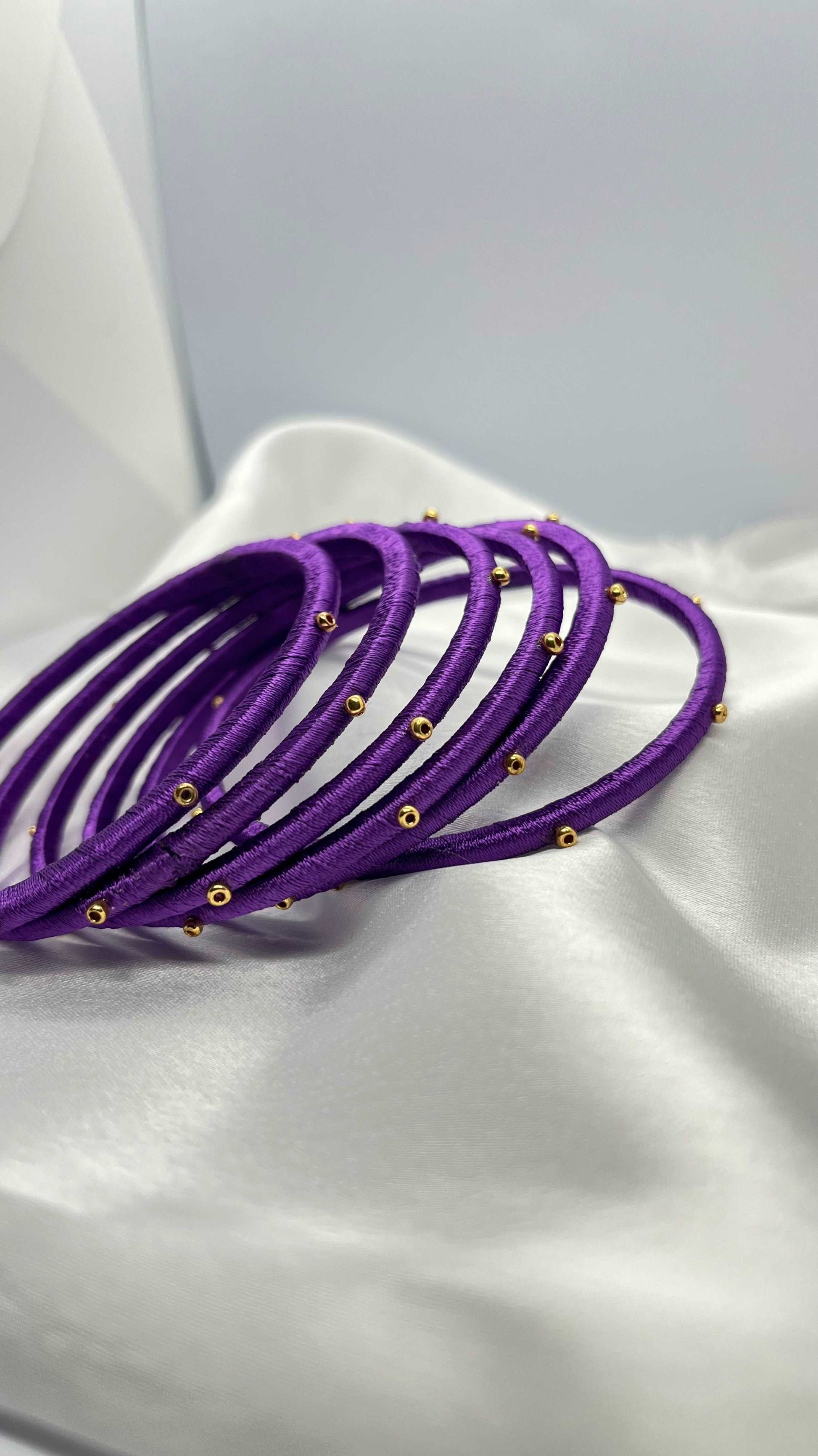 Purple sugar bead bangles - MATSYA BOUTIQUE