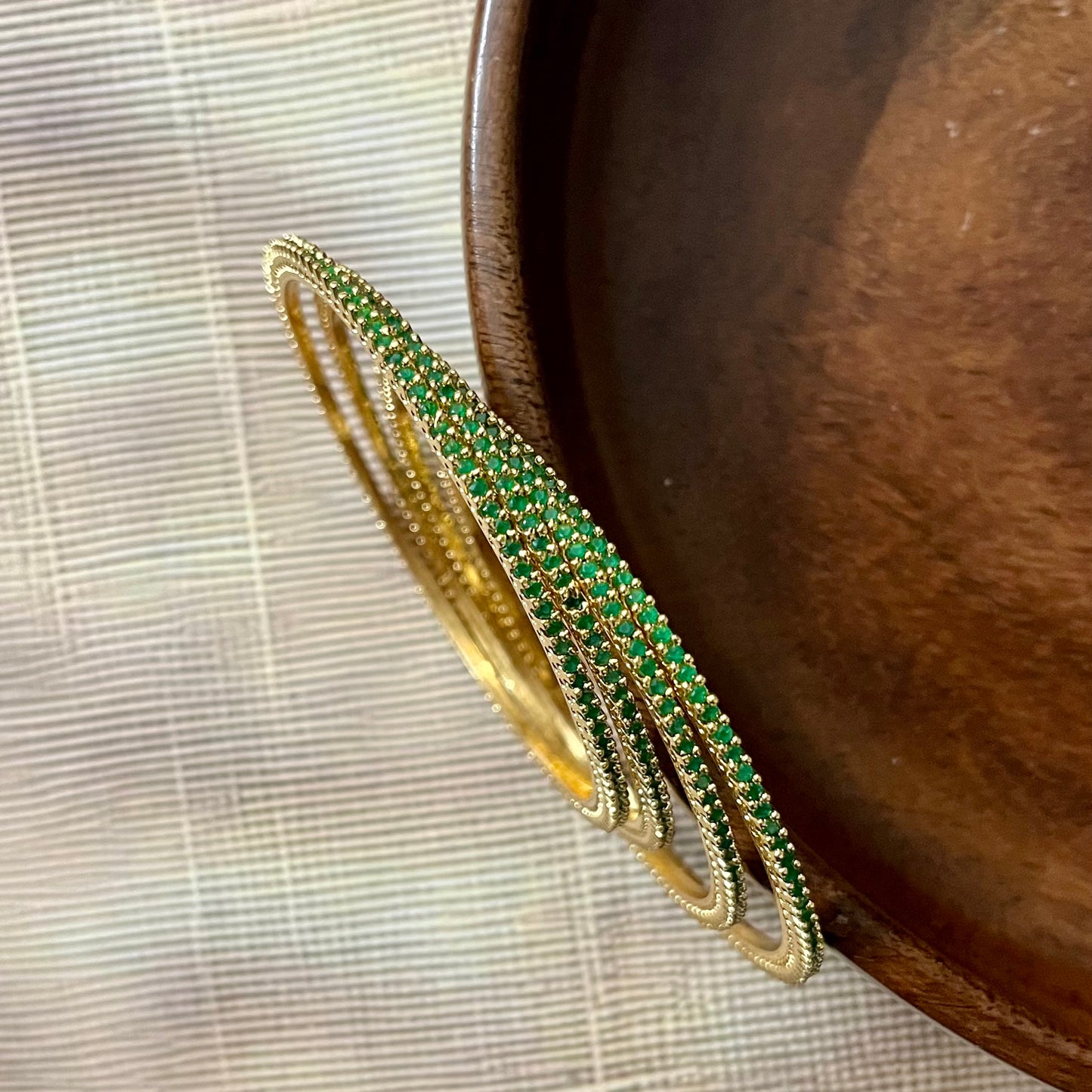 Minimalist Crystal Bangles Set