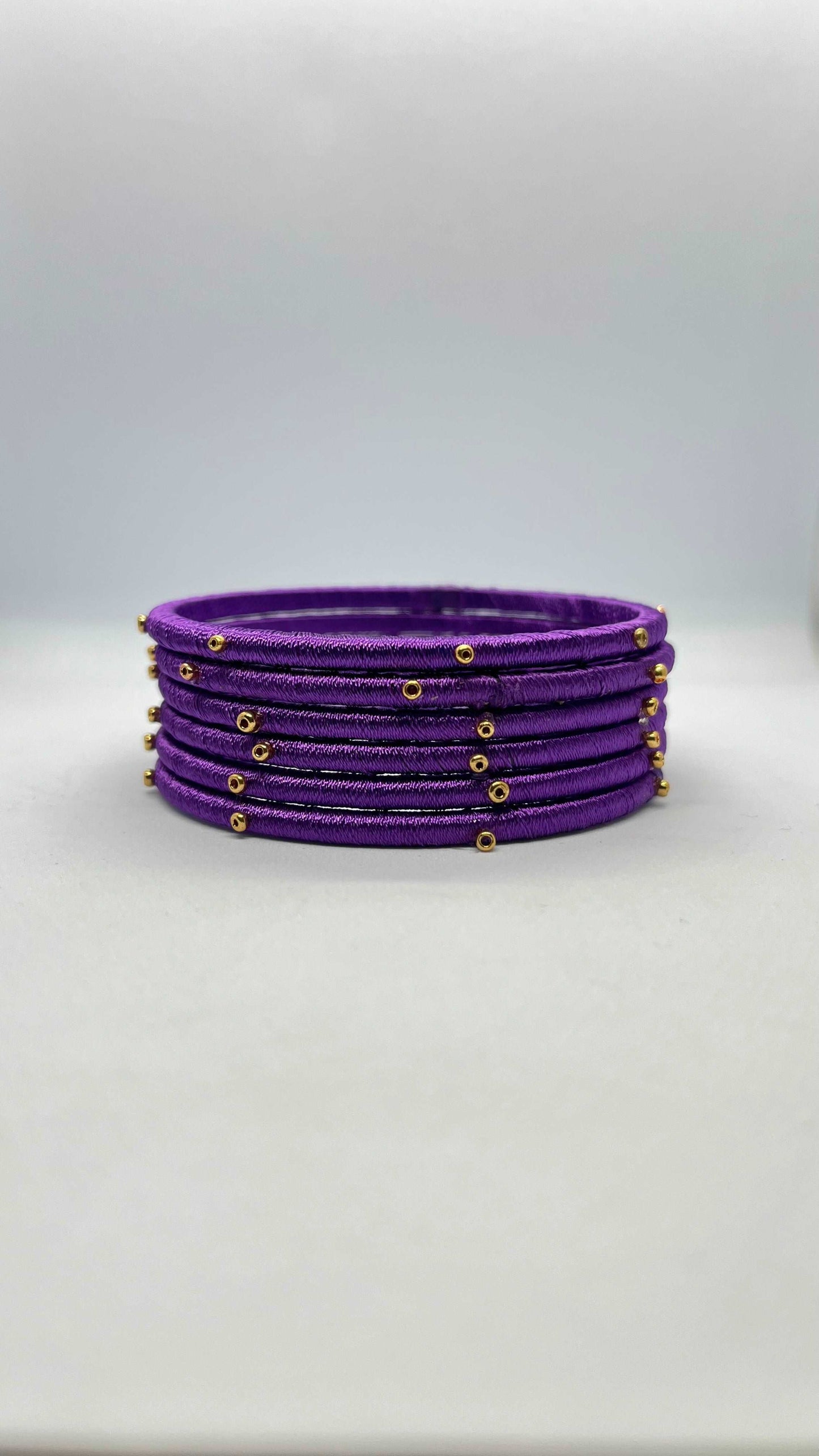 Purple sugar bead bangles - MATSYA BOUTIQUE