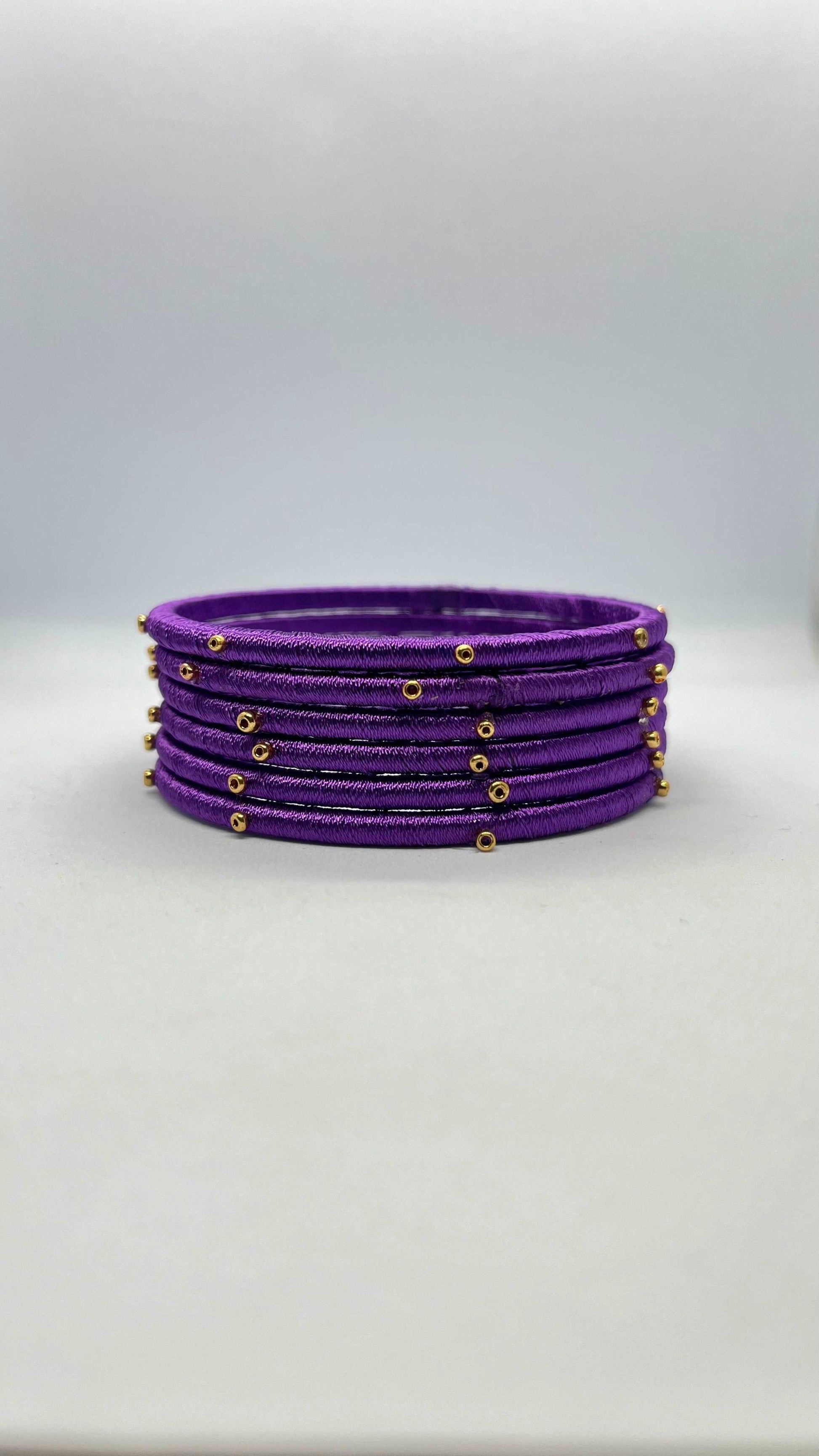 Purple sugar bead bangles - MATSYA BOUTIQUE