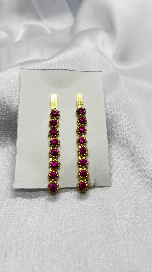 Pink stone hair pin - MATSYA BOUTIQUE