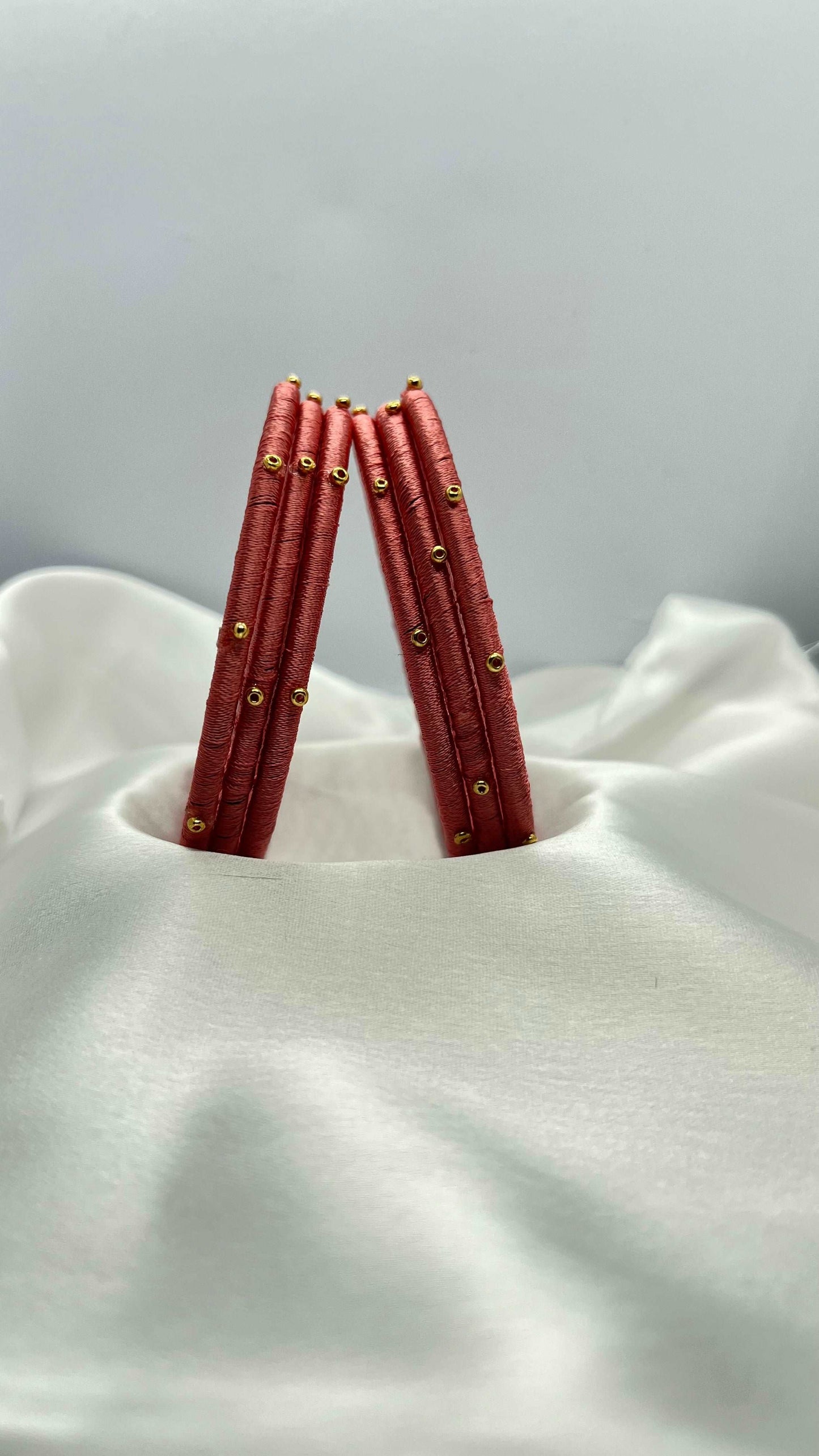 Pastel pink sugar bead bangles - MATSYA BOUTIQUE