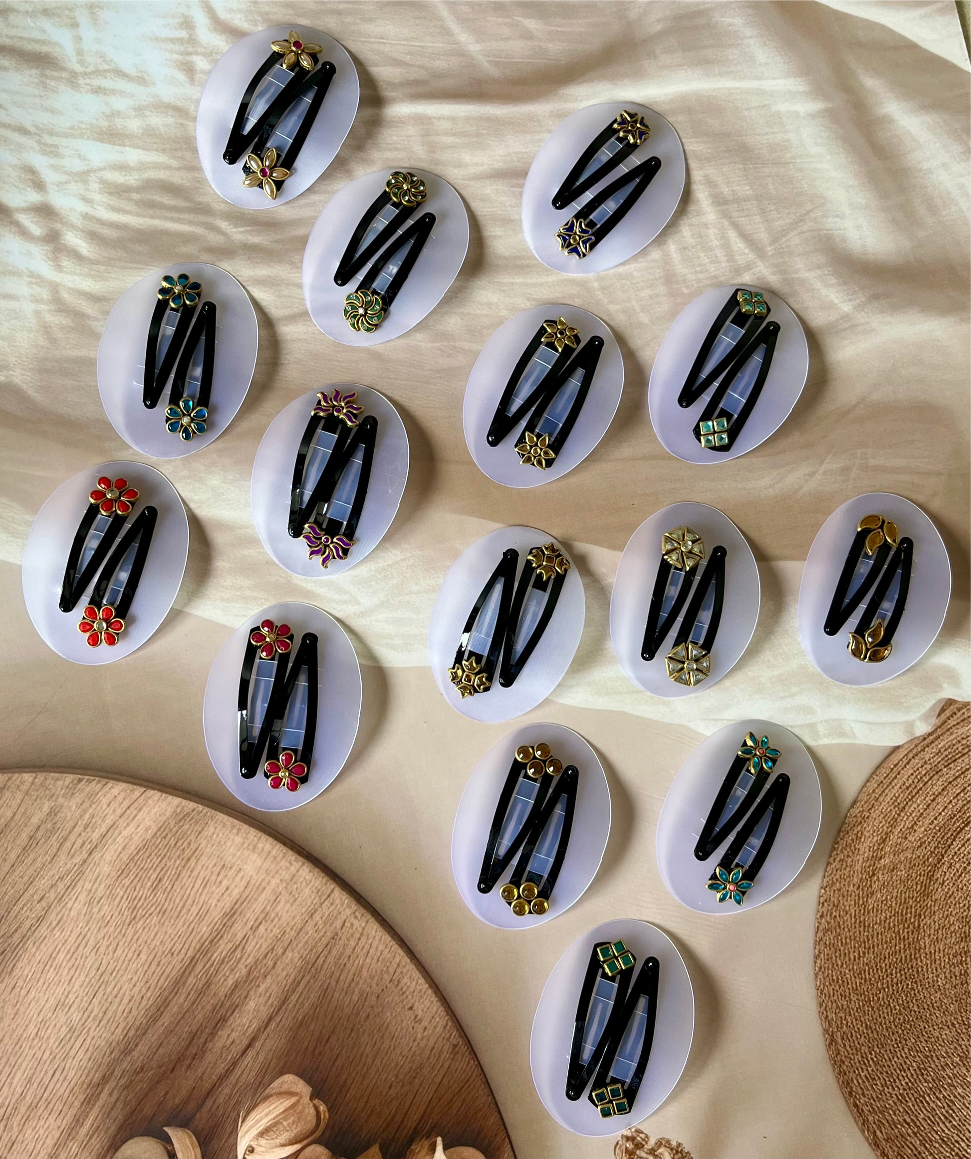 tic tac hair clips, designer hair clips, handmade hair accessories, floral hair clips, ethnic hair clips, traditional hair pins, cute hair clips, stylish hair accessories, boutique hair clips, Indian hair accessories, colorful tic tac clips, trendy hair clips, decorative hair pins, kids hair clips, daily wear hair accessories, bridal hair clips, fancy hair clips, hair accessories for girls, embellished hair clips, hair clips online India