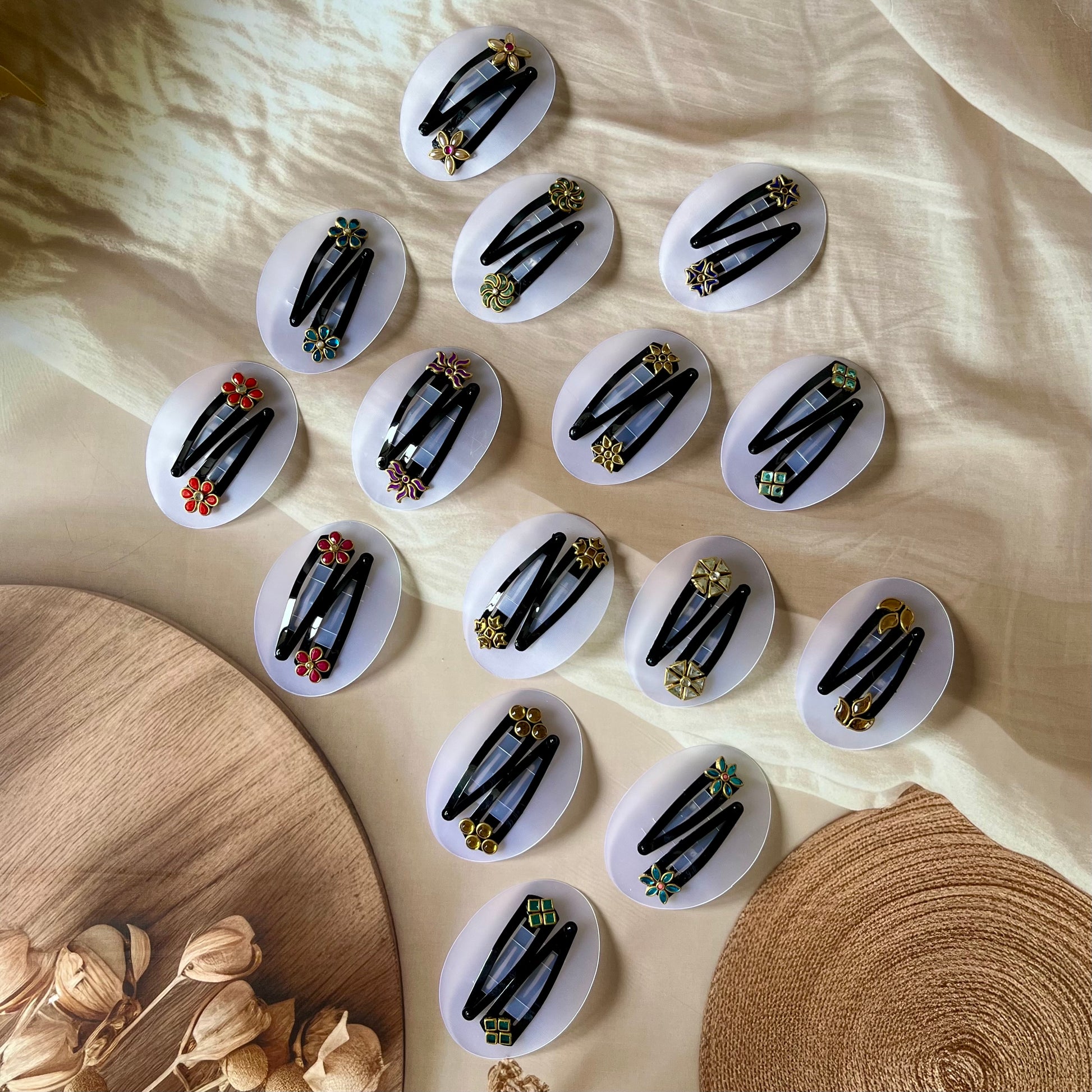 tic tac hair clips, designer hair clips, handmade hair accessories, floral hair clips, ethnic hair clips, traditional hair pins, cute hair clips, stylish hair accessories, boutique hair clips, Indian hair accessories, colorful tic tac clips, trendy hair clips, decorative hair pins, kids hair clips, daily wear hair accessories, bridal hair clips, fancy hair clips, hair accessories for girls, embellished hair clips, hair clips online India