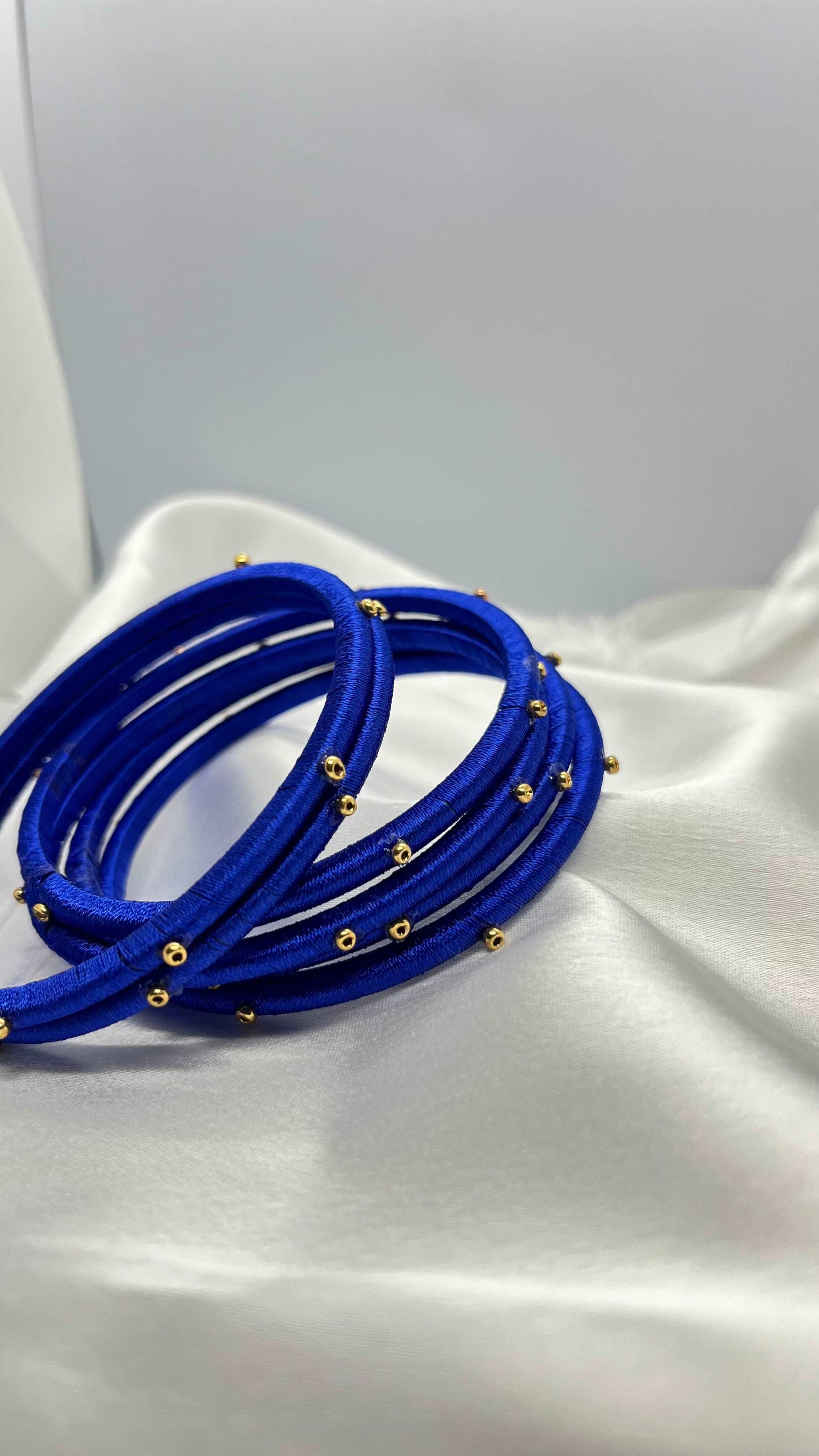 Dark blue sugar beads Bangles - MATSYA BOUTIQUE
