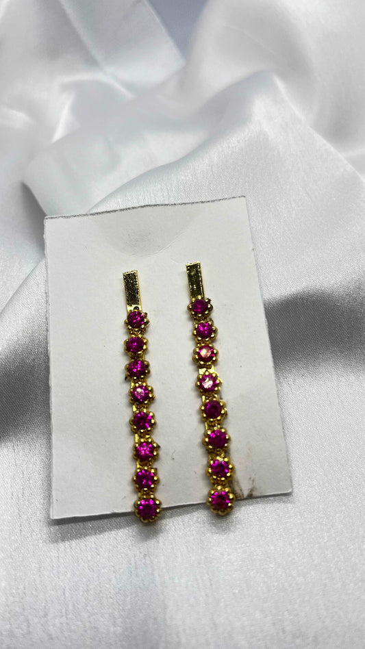 Pink stone hair pin - MATSYA BOUTIQUE