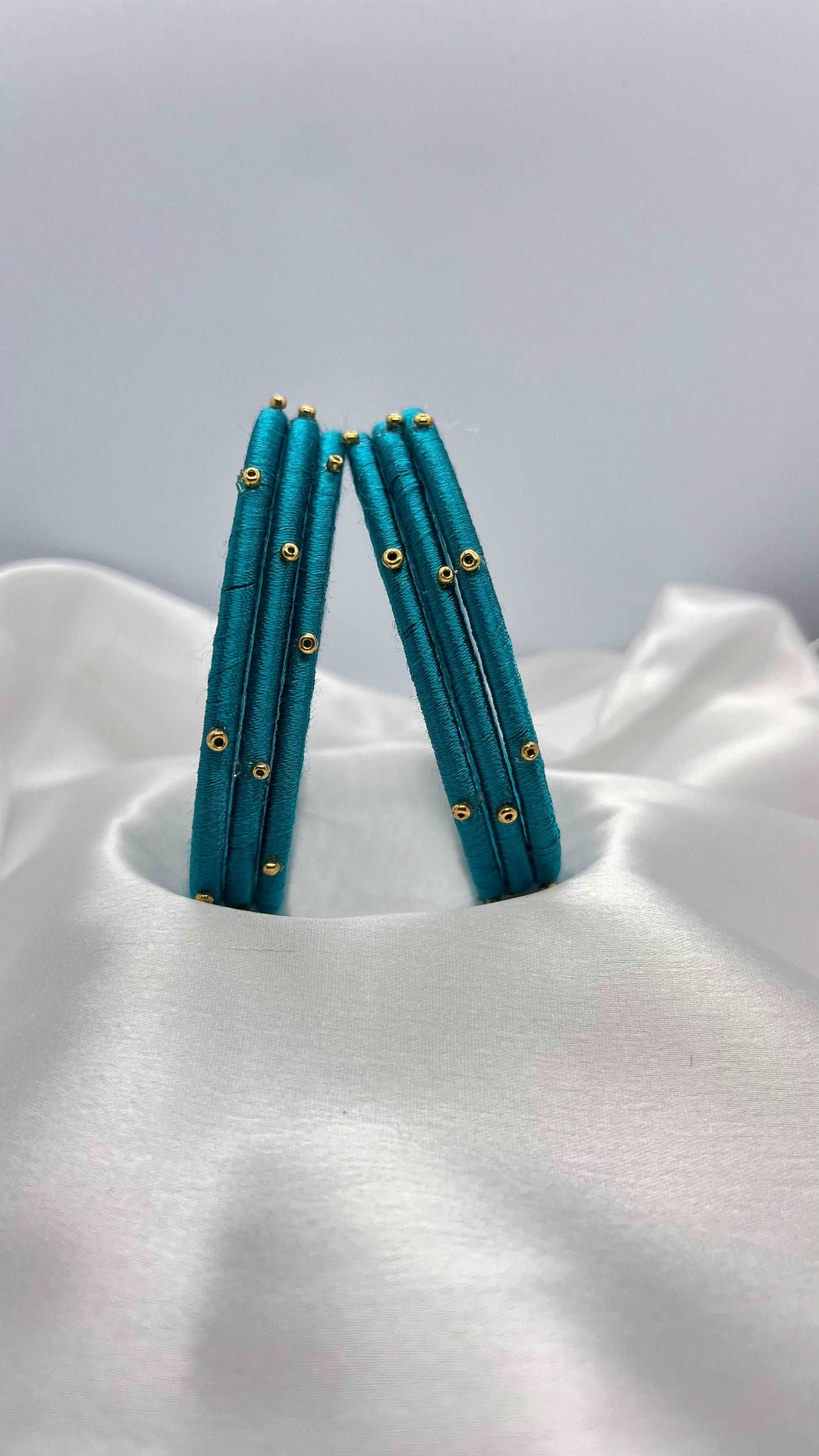 Sky blue sugar bead bangle - MATSYA BOUTIQUE