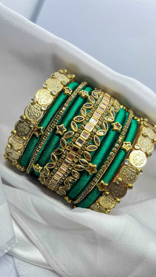 Green bridal set - MATSYA BOUTIQUE