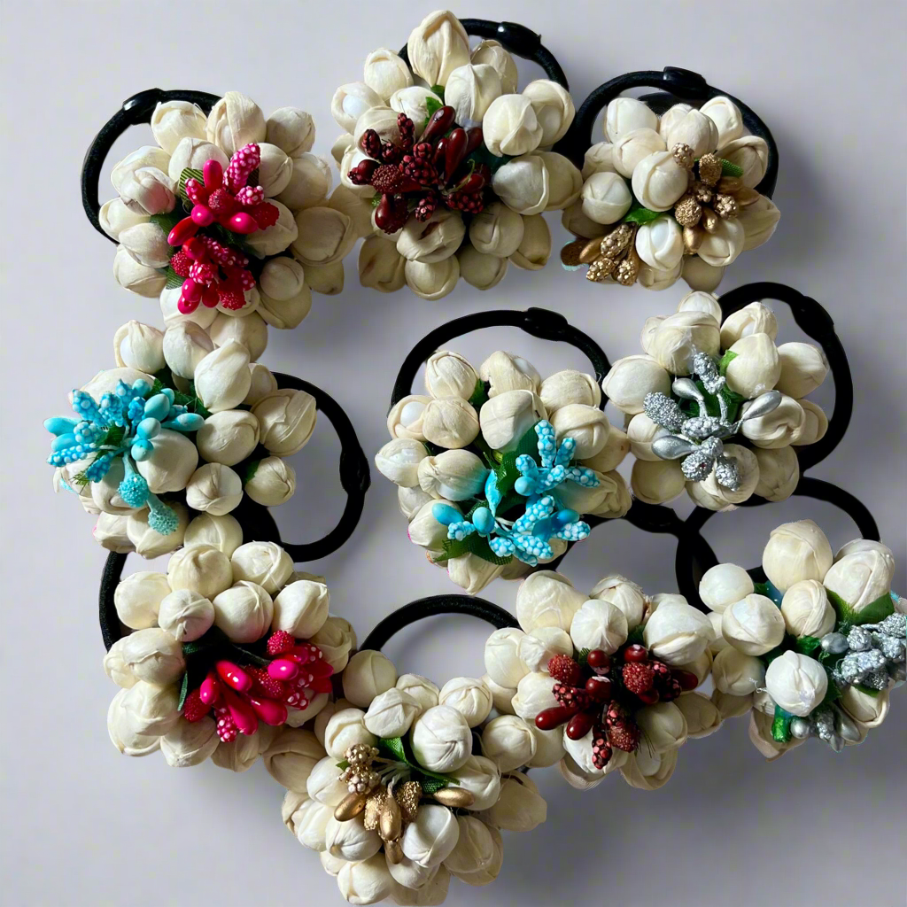 jasmine hair band, mogra hair band, floral hair accessories, artificial flower hair band, traditional hair band, Indian hair accessories, gajra hair band, wedding hair accessories, handmade hair band, festive hair band, jasmine gajra, flower hair band for women, chameli hair band, ethnic hair accessories, bridal hair accessories