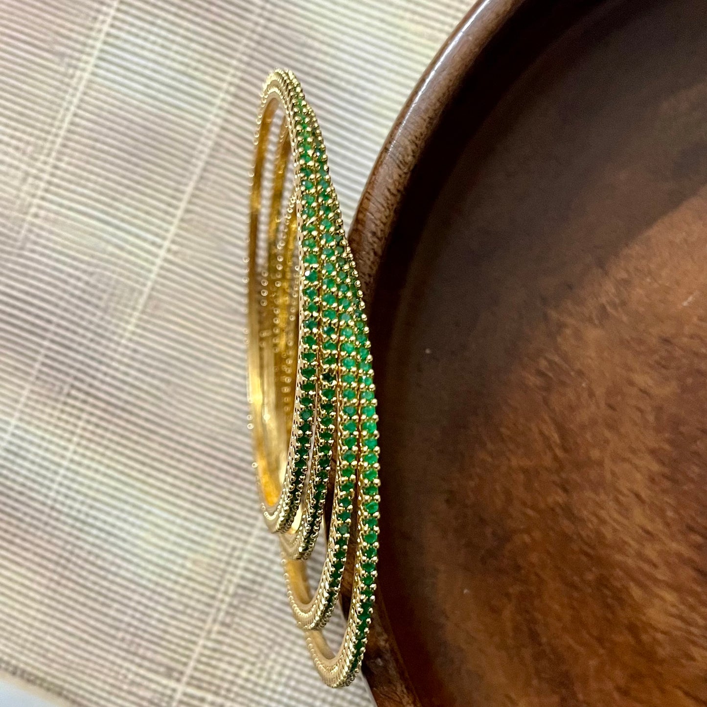 Minimalist Crystal Bangles Set