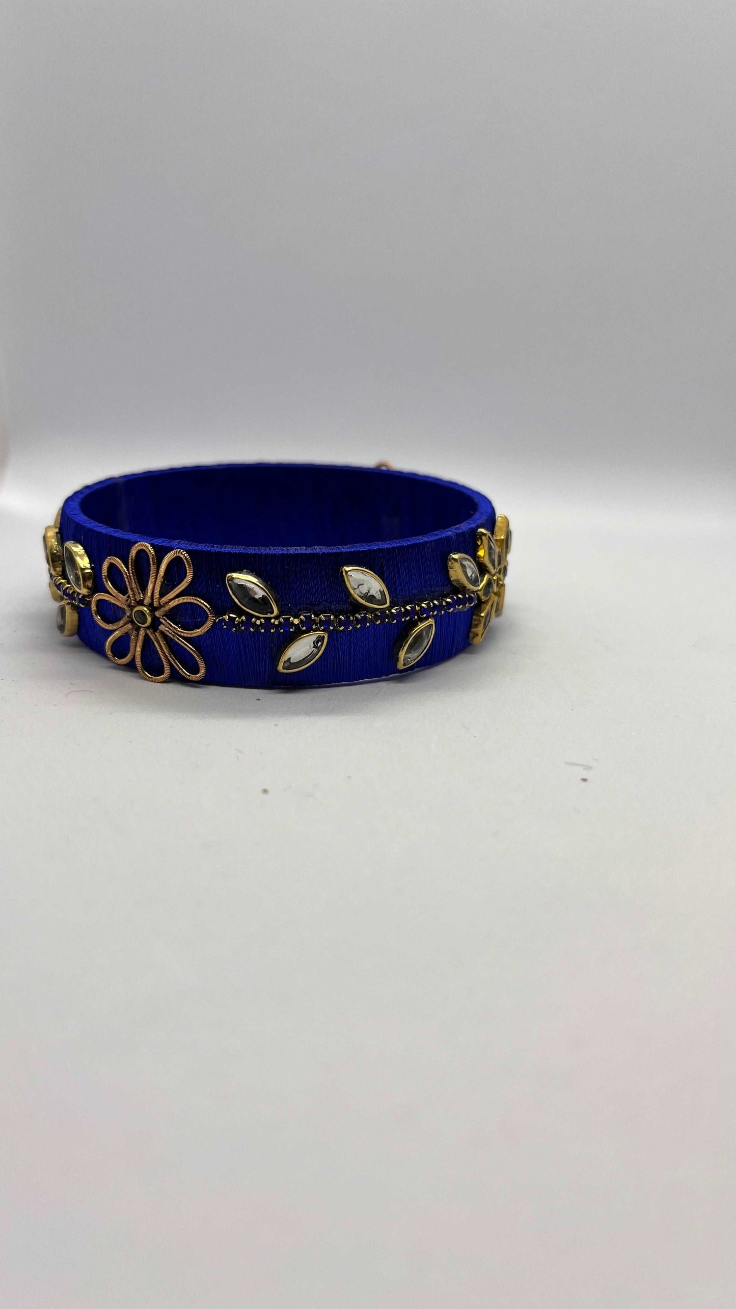 Blue Gold Kada Bangle - MATSYA BOUTIQUE