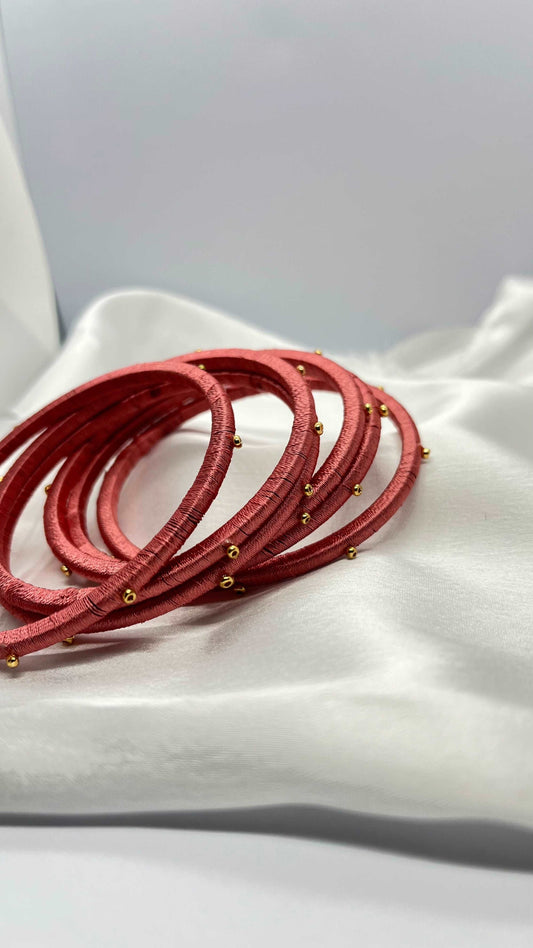 Pastel pink sugar bead bangles - MATSYA BOUTIQUE