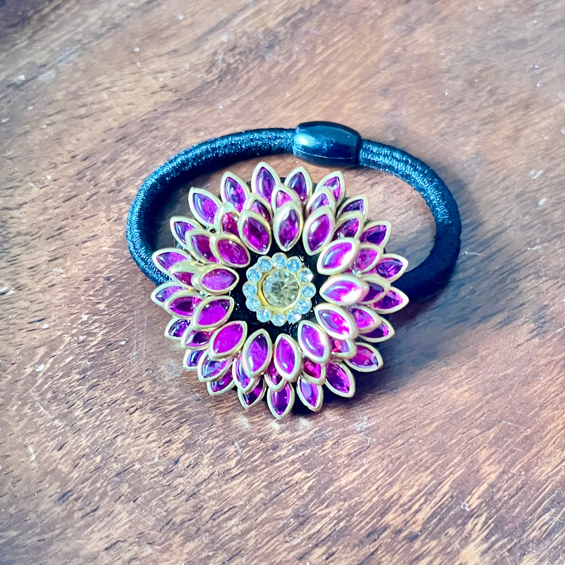 ruby hair band, floral hair band, festive hair accessory, traditional hair band, designer hair tie, embellished hair band, wedding hair accessory, pink stone hair band, ethnic hair accessory, Indian hair band, handmade hair accessory, statement hair tie, jewel hair band, stylish hair accessory, women’s hair band