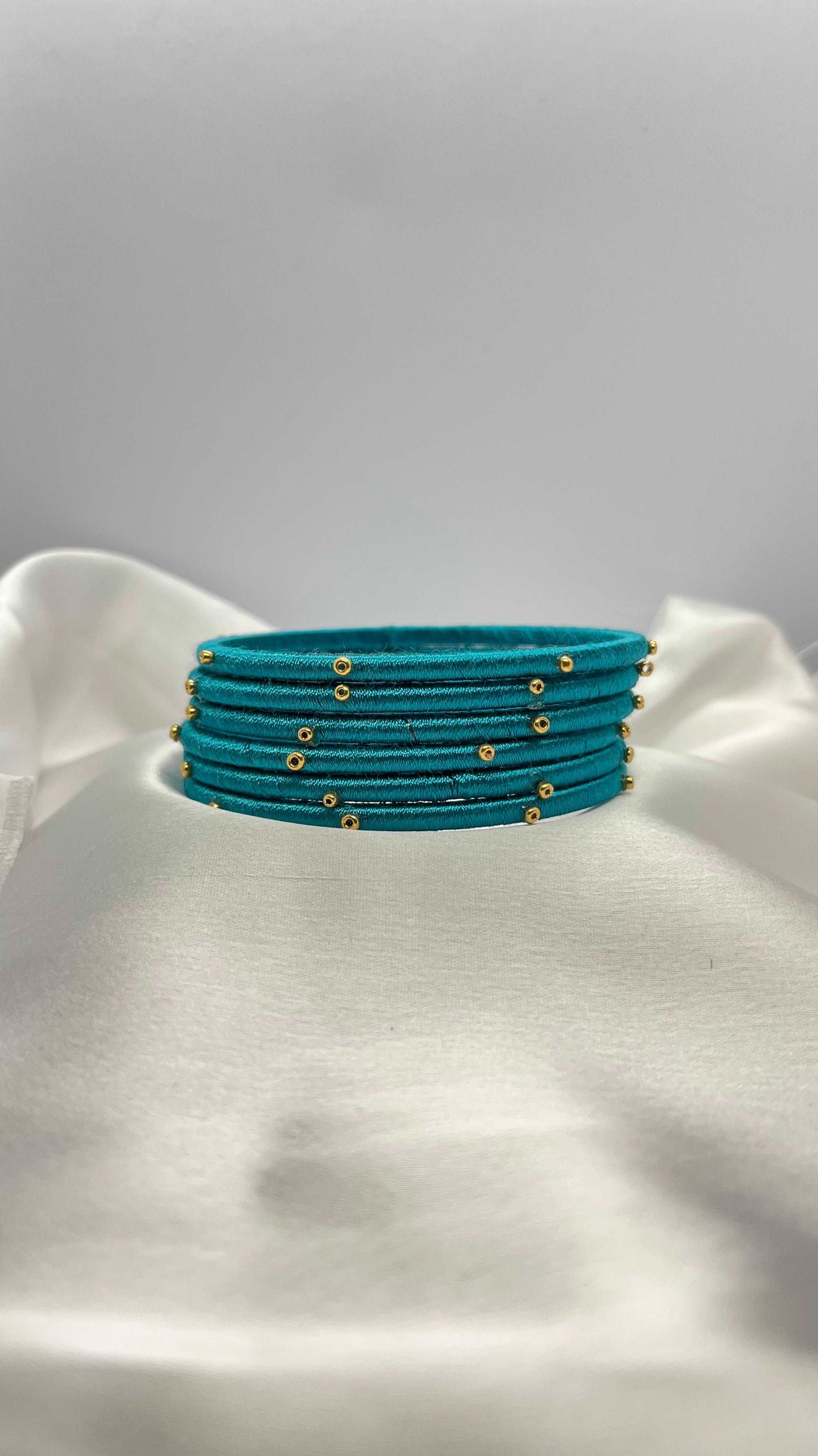 Sky blue sugar bead bangle - MATSYA BOUTIQUE