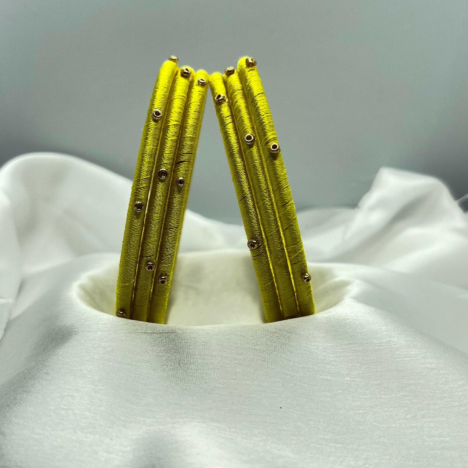 Yellow sugar bead bangles - MATSYA BOUTIQUE