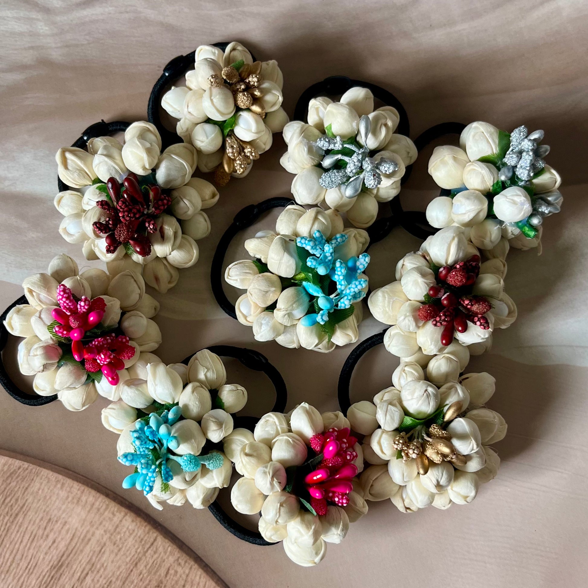 jasmine hair band, mogra hair band, floral hair accessories, artificial flower hair band, traditional hair band, Indian hair accessories, gajra hair band, wedding hair accessories, handmade hair band, festive hair band, jasmine gajra, flower hair band for women, chameli hair band, ethnic hair accessories, bridal hair accessories