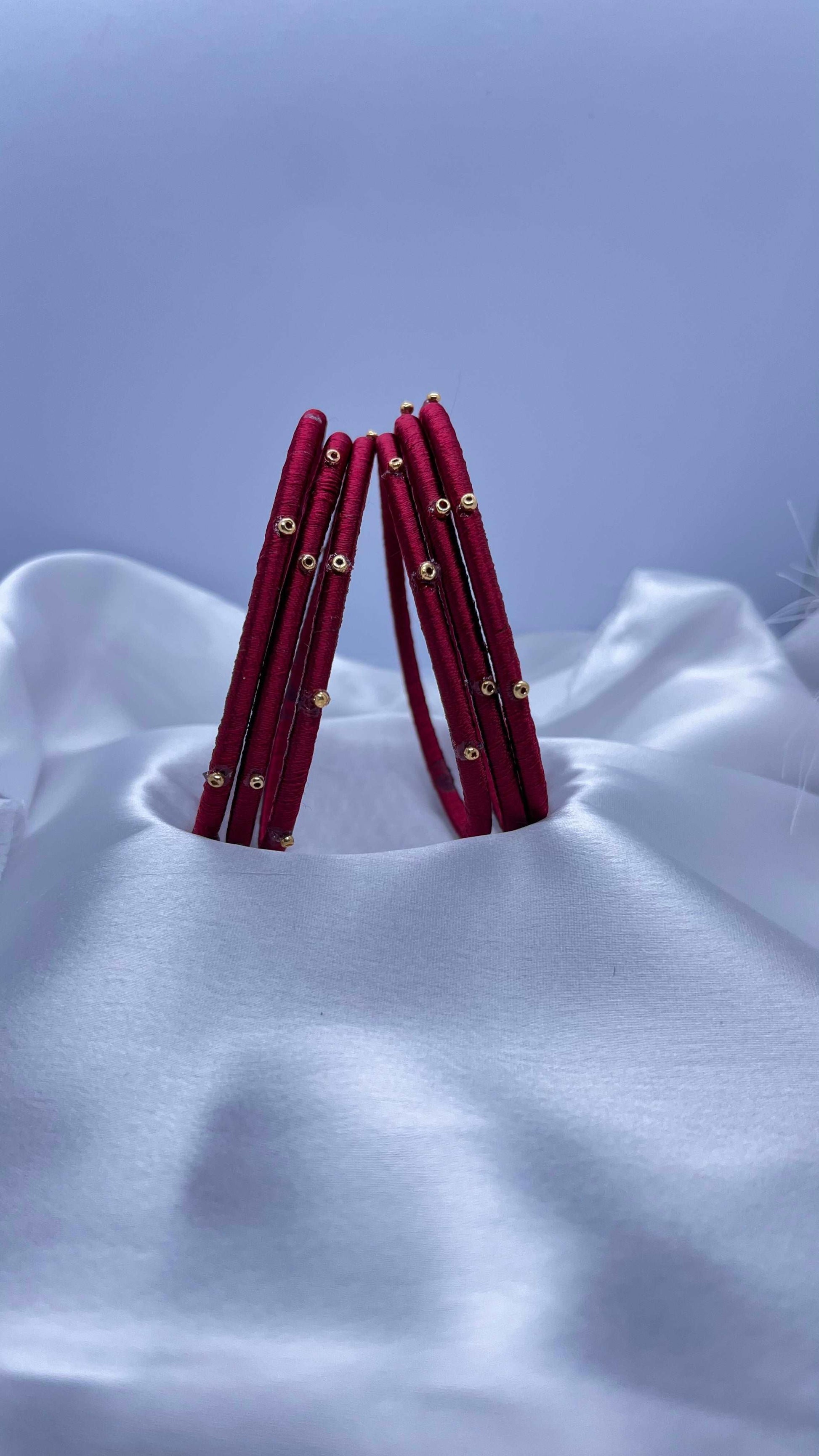 Maroon sugar bead bangles - MATSYA BOUTIQUE