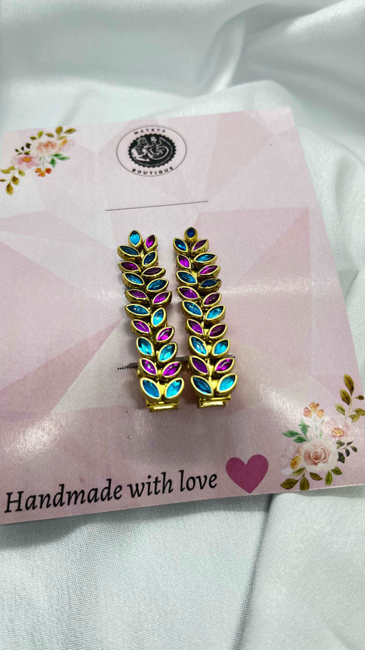 Light blue n pink alligator clip - MATSYA BOUTIQUE