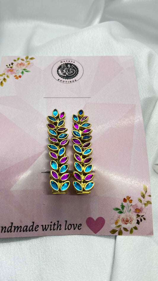 Light blue n pink alligator clip - MATSYA BOUTIQUE