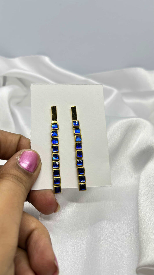 Dark blue square hair pin - MATSYA BOUTIQUE