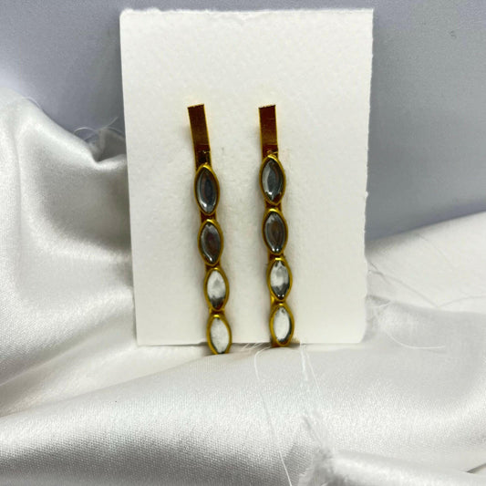 White eye stone hair pins - MATSYA BOUTIQUE