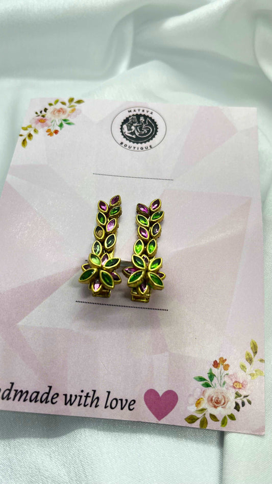 Pink n green 3D alligator clip - MATSYA BOUTIQUE