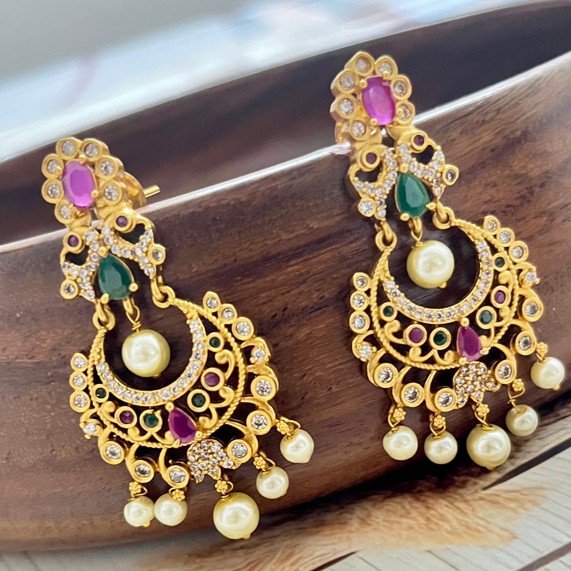 Kanaka Taarini earrings, Chanbali earrings, traditional Indian earrings, handcrafted earrings, ethnic jewelry, gold finish earrings, lightweight earrings, festival earrings, wedding jewelry, temple jewelry, Indian heritage earrings, handmade earrings, divine jewelry, goddess-inspired earrings, ethnic accessories, Indian jewelry online, statement earrings, cultural jewelry, artisan earrings, gift for her