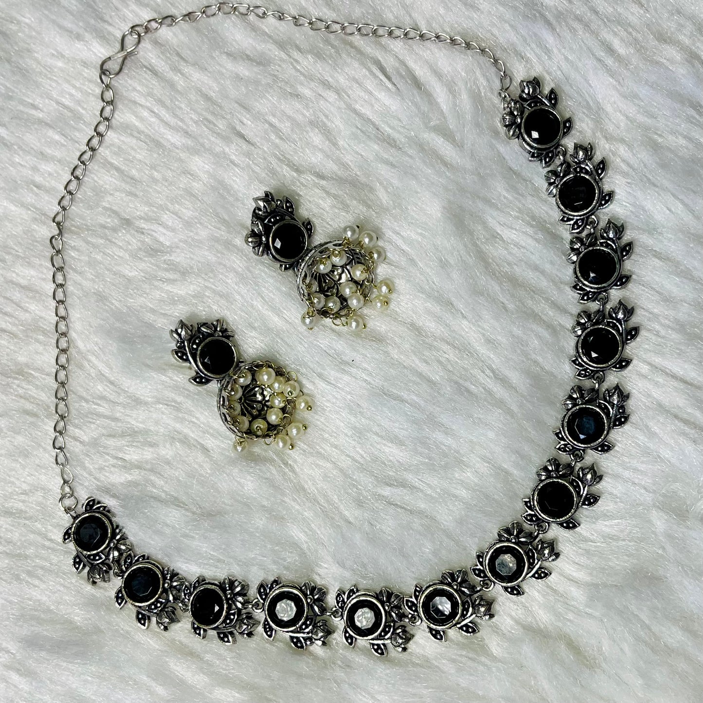 Noorani Black Bloom Set