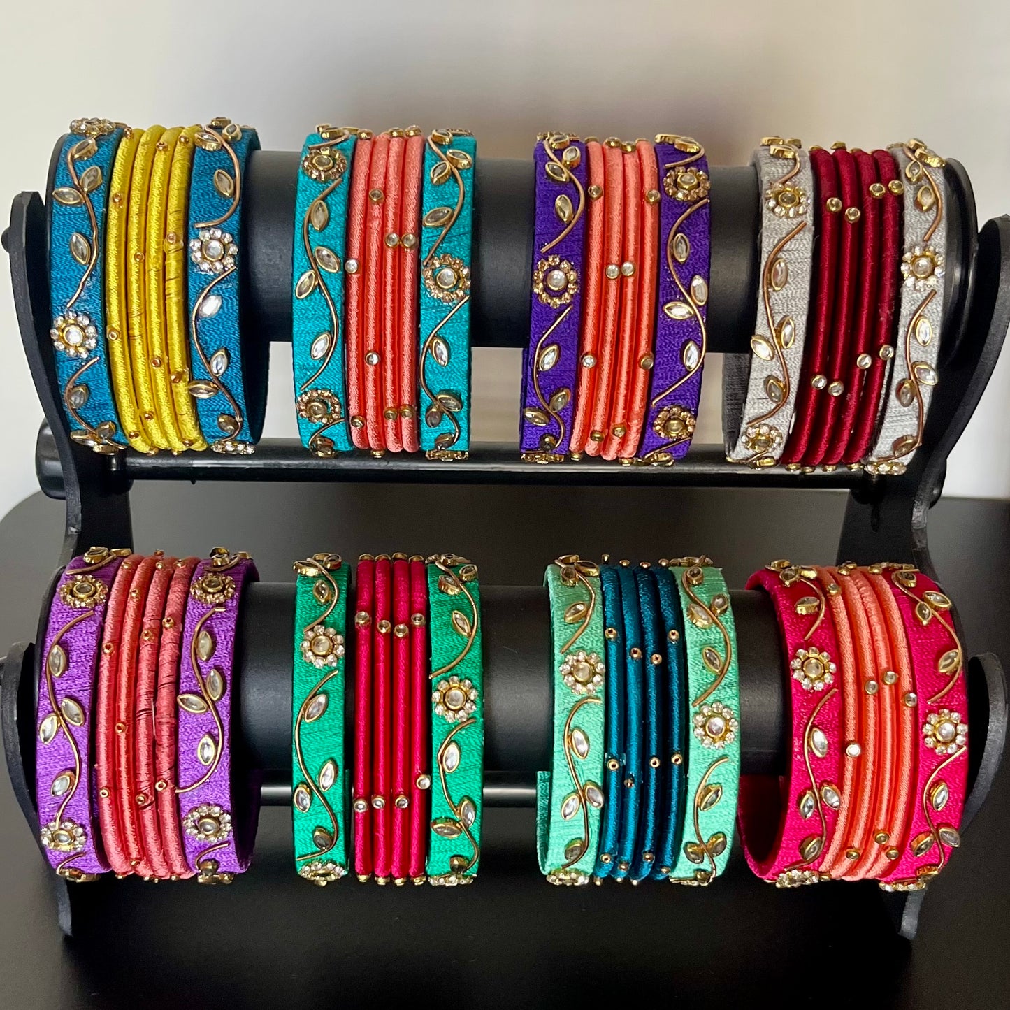 handmade bangles, silk thread bangles, colorful bangles, traditional bangles, ethnic bangles, Indian bangles, bridal bangles, festive bangles, designer bangles, women accessories, wedding bangles, bangle set for women, bangles online India, stylish bangles, fancy bangles, handcrafted bangles, bangle set, bangles for gifting, bangles for festivals, vibrant bangles