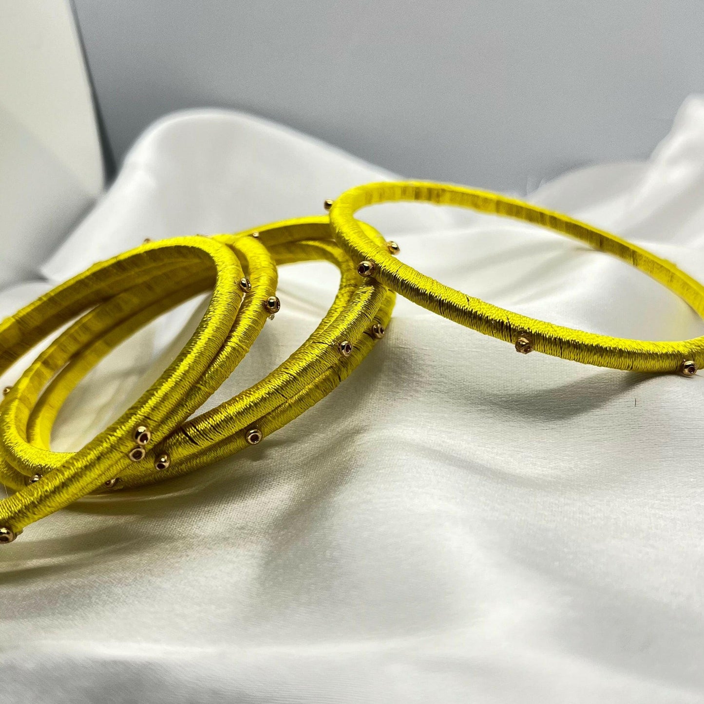 Yellow sugar bead bangles - MATSYA BOUTIQUE