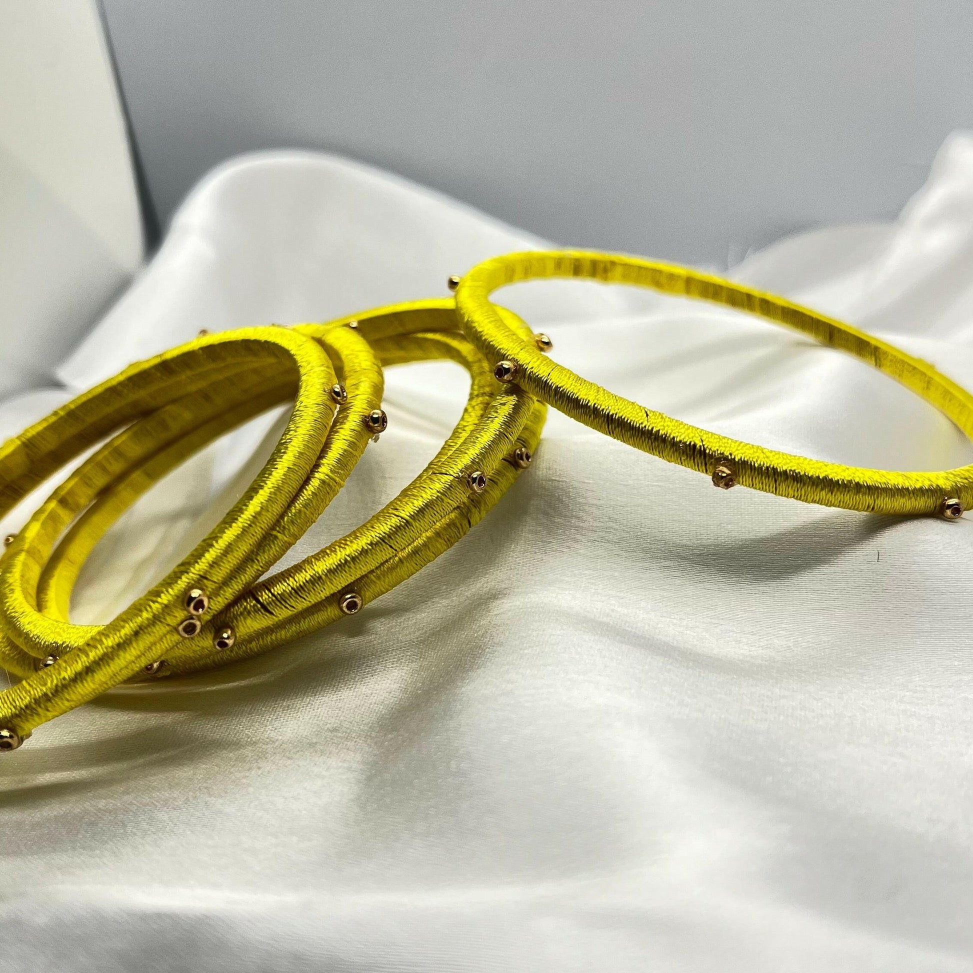 Yellow sugar bead bangles - MATSYA BOUTIQUE