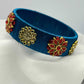 Red floral with Lakshmi kaasu bangle