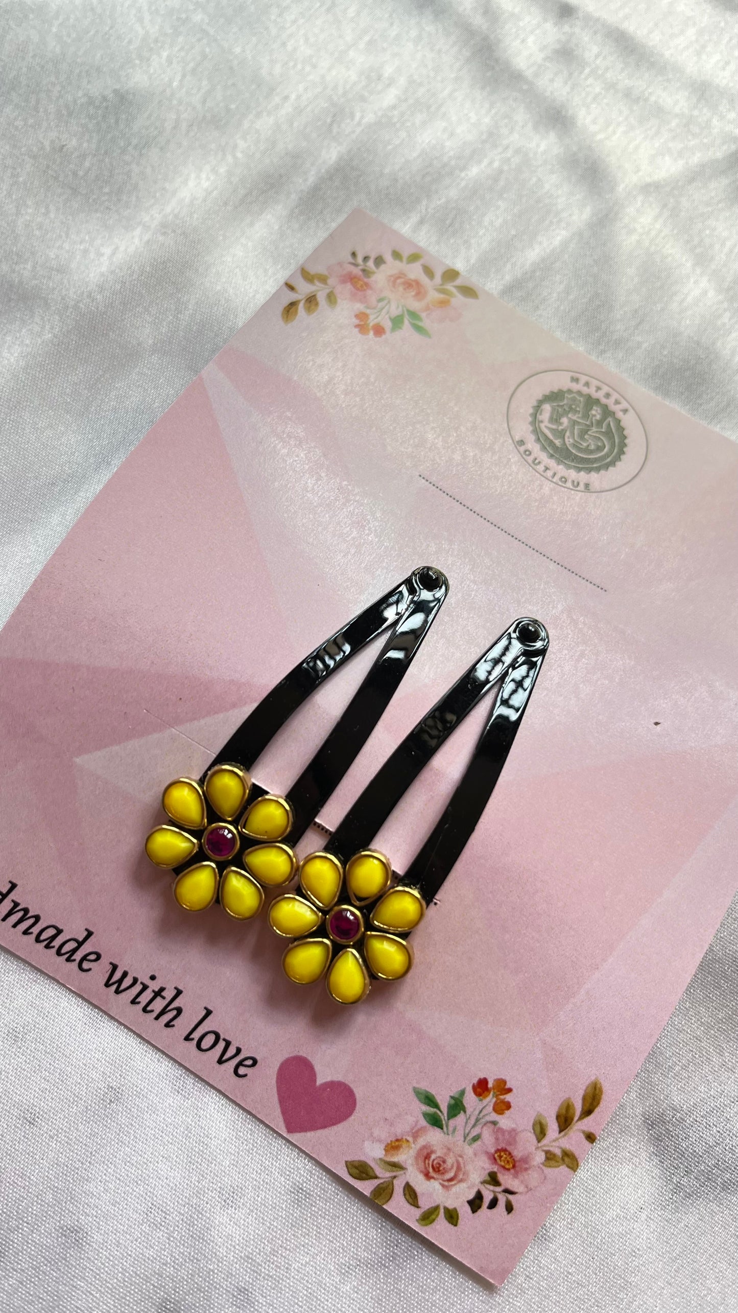 Yellow flower Tic-taç clip-TicTac-MATSYA BOUTIQUE-MATSYA BOUTIQUE