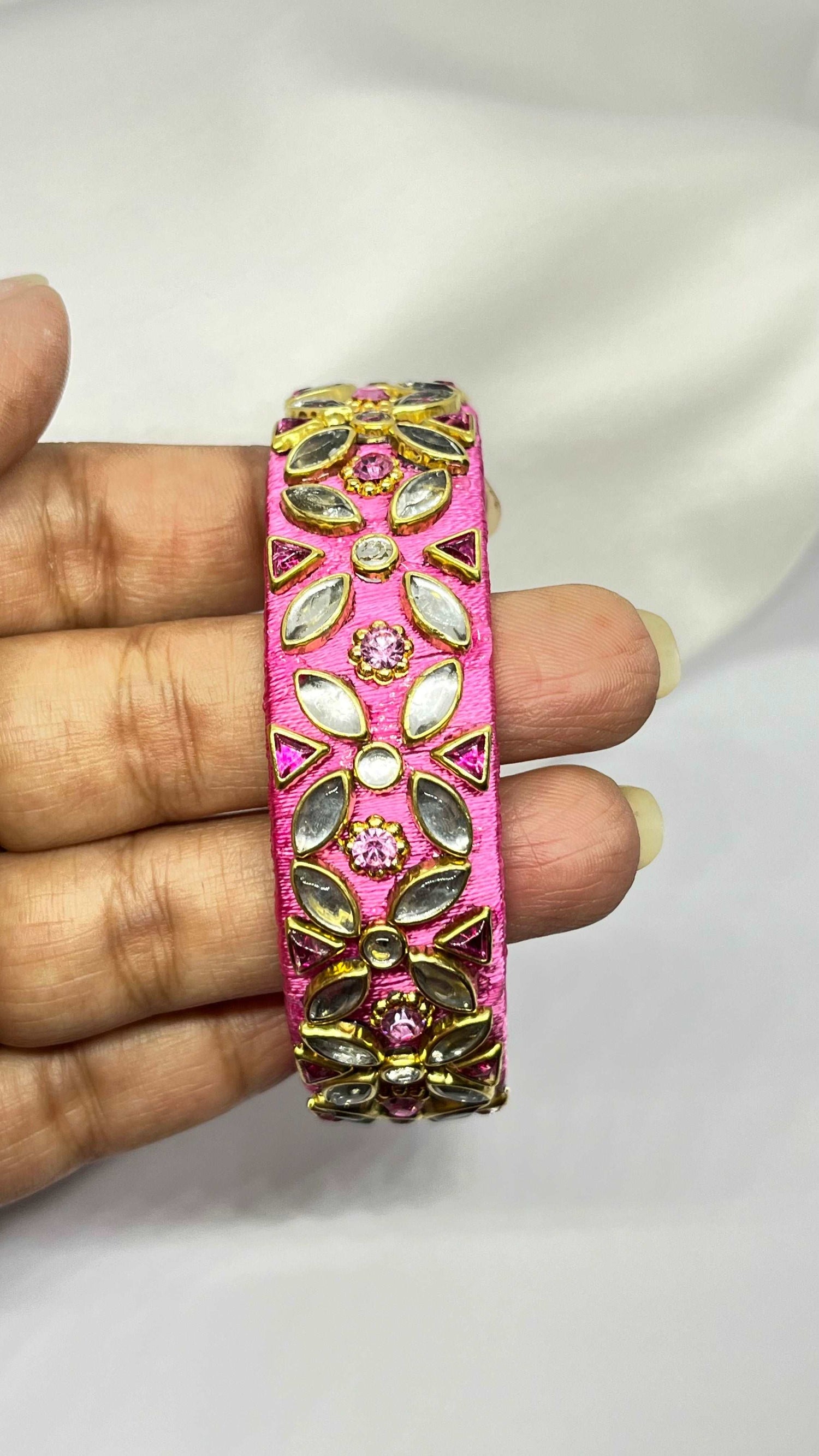 Pink Single Kada bangle - MATSYA BOUTIQUE 
