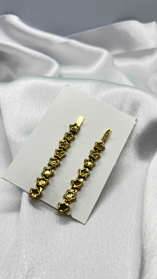 Gold star hair pin