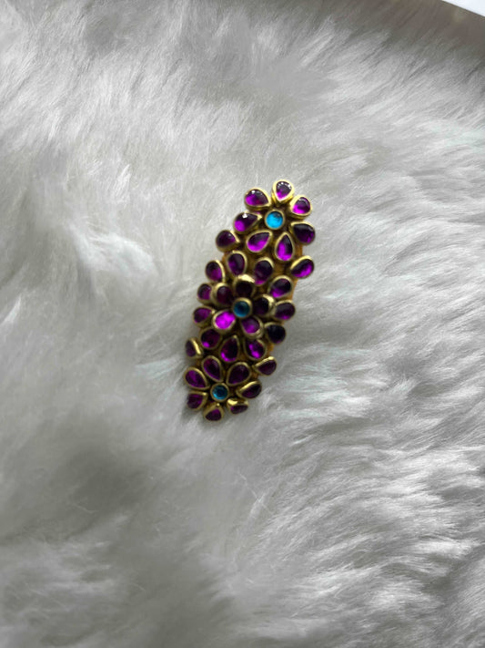 Pink floral brooch-Saree Brooch-MATSYA BOUTIQUE-MATSYA BOUTIQUE