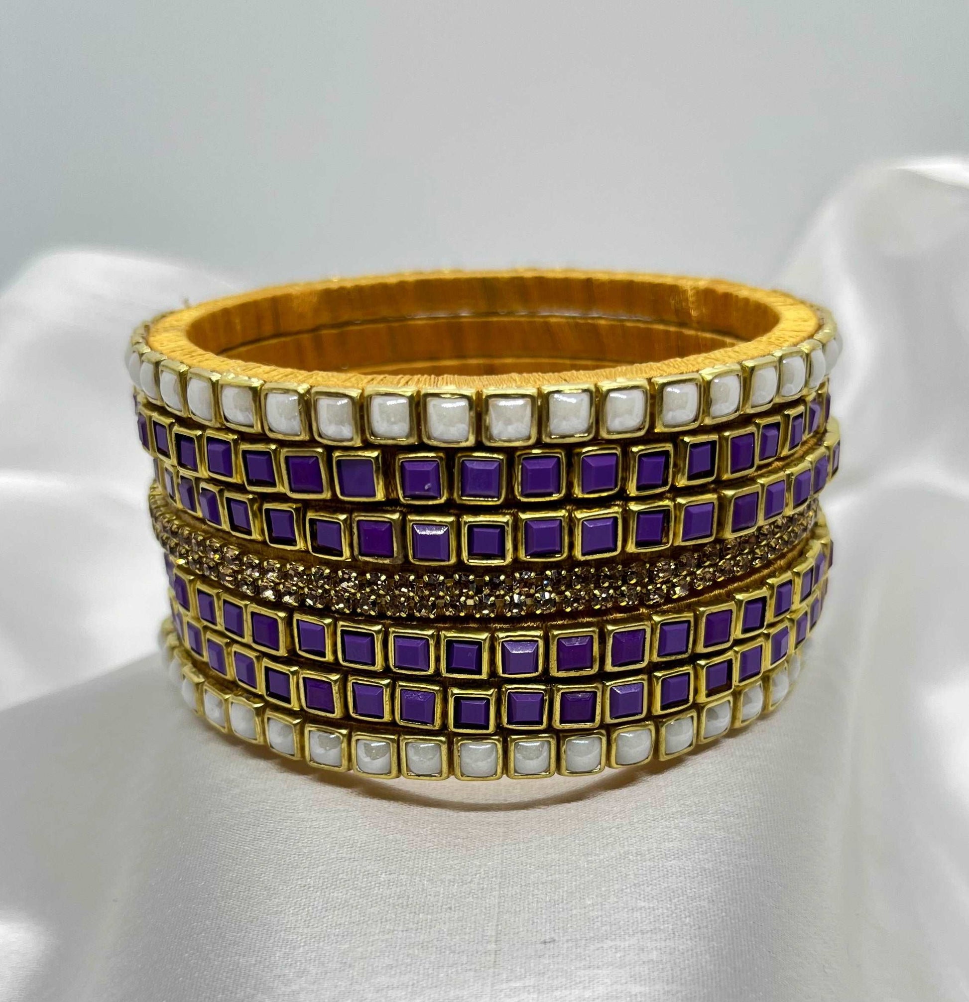 Purple Pearl Set-Set Bangles-MATSYA BOUTIQUE-2.4-MATSYA BOUTIQUE