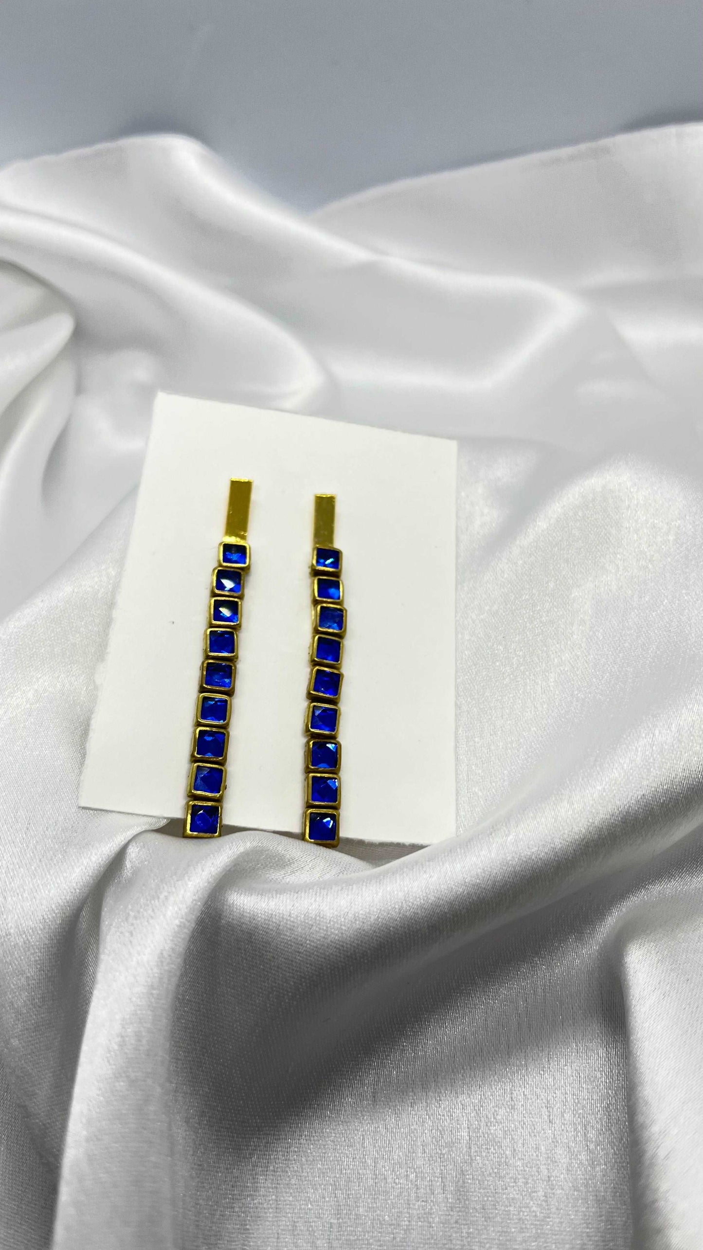 Dark blue square hair pin-Hair pins-MATSYA BOUTIQUE-MATSYA BOUTIQUE