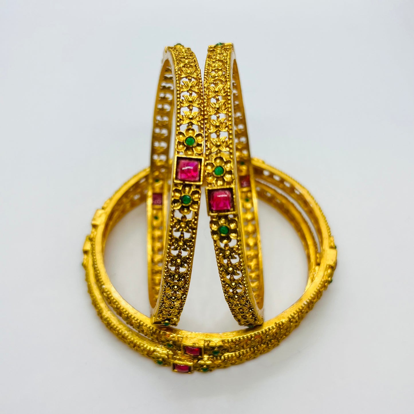 Golden Flower-Designer Bangles-MATSYA BOUTIQUE-2.2-MATSYA BOUTIQUE