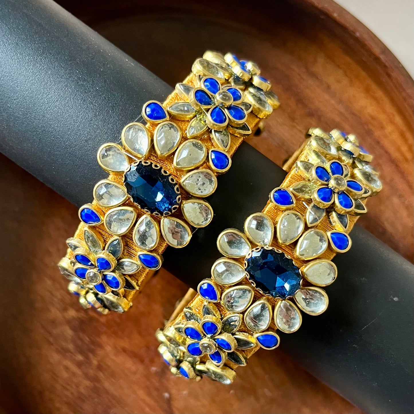 Blue Meenakari Kada